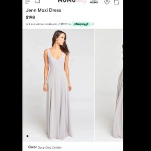 Dove Gray Show Me Your MuMu bridesmaid dress